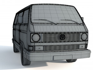 Volkswagen Transporter Passenger Van 3D Model