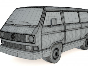 Volkswagen Transporter Passenger Van 3D Model