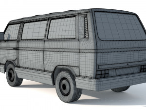 Volkswagen Transporter Passenger Van 3D Model