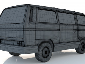 Volkswagen Transporter Passenger Van 3D Model