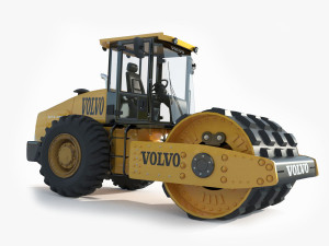 Volvo Road Roller Compactor 3D Model