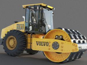Volvo Road Roller Compactor 3D 模型