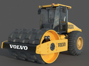 Volvo Road Roller Compactor 3D 模型