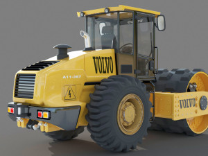 Volvo Road Roller Compactor 3D 模型