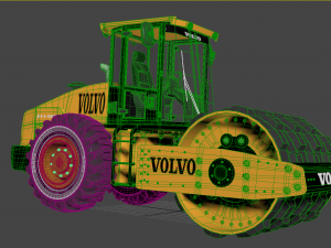 Volvo Road Roller Compactor 3D 模型