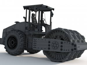 Volvo Road Roller Compactor 3D 模型