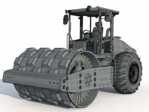 Volvo Road Roller Compactor 3D 模型