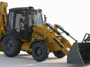 New Holland B115B Backhoe Loader 3D Модель