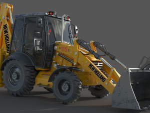 New Holland B115B Backhoe Loader 3D Модель