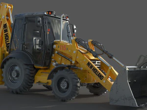 New Holland B115B Backhoe Loader 3D Model