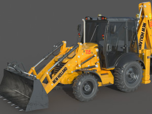New Holland B115B Backhoe Loader 3D Модель