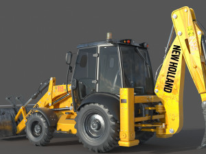 New Holland B115B Backhoe Loader 3D Модель