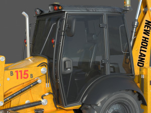 New Holland B115B Backhoe Loader 3D Модель