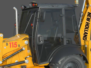 New Holland B115B Backhoe Loader 3D Model