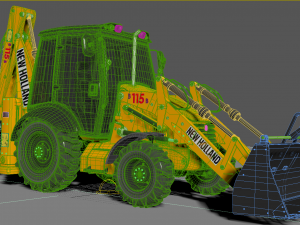 New Holland B115B Backhoe Loader 3D Модель