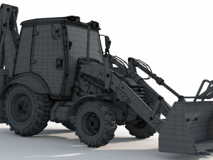 New Holland B115B Backhoe Loader 3D Модель