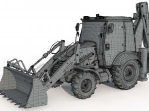 New Holland B115B Backhoe Loader 3D Модель