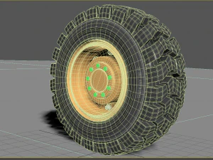 Truck wheel 01 3D Model
