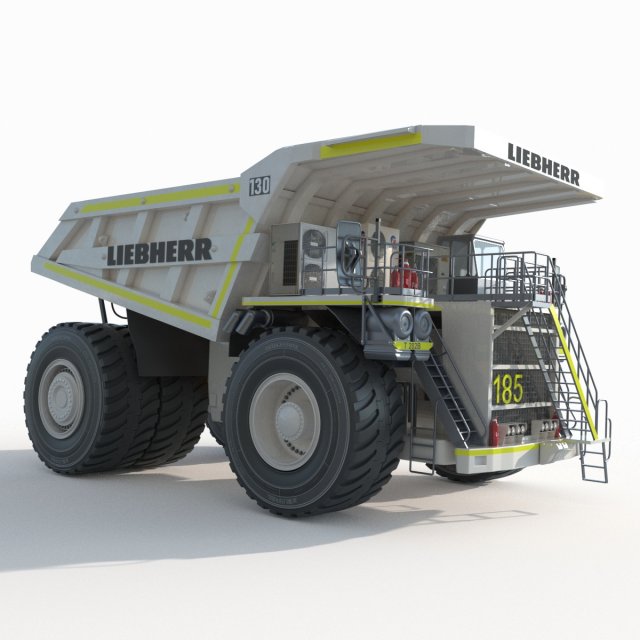 Liebherr T 282B Mining Truck Modello 3D .c4d .max .obj .3ds .fbx .stl .blend 