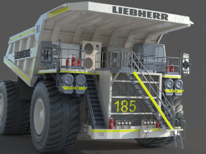 Liebherr T 282B Mining Truck Modello 3D