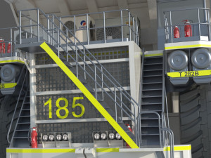 Liebherr T 282B Mining Truck Modello 3D