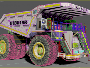 Liebherr T 282B Mining Truck Modello 3D