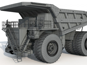 Liebherr T 282B Mining Truck Modello 3D