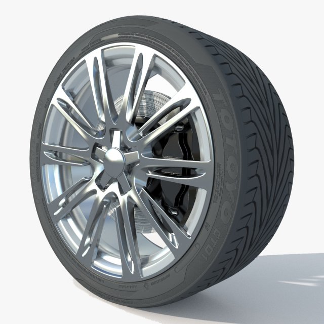 Wheel rim tire 22 3D 모델 .c4d .max .obj .3ds .fbx .stl .blend 