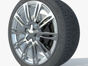 Wheel rim tire 22 3D Model