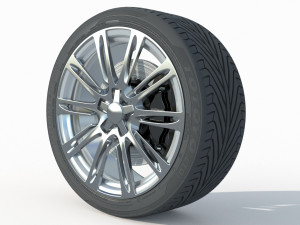 Wheel rim tire 22 3D 모델