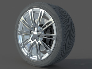 Wheel rim tire 22 3D 모델