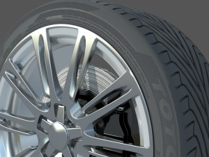Wheel rim tire 22 3D 모델