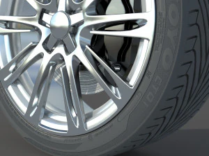 Wheel rim tire 22 3D Model