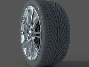 Wheel rim tire 22 3D Model