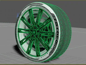 Wheel rim tire 22 3D Model