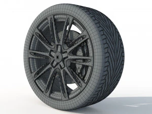 Wheel rim tire 22 3D Model
