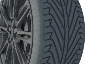 Wheel rim tire 22 3D 모델