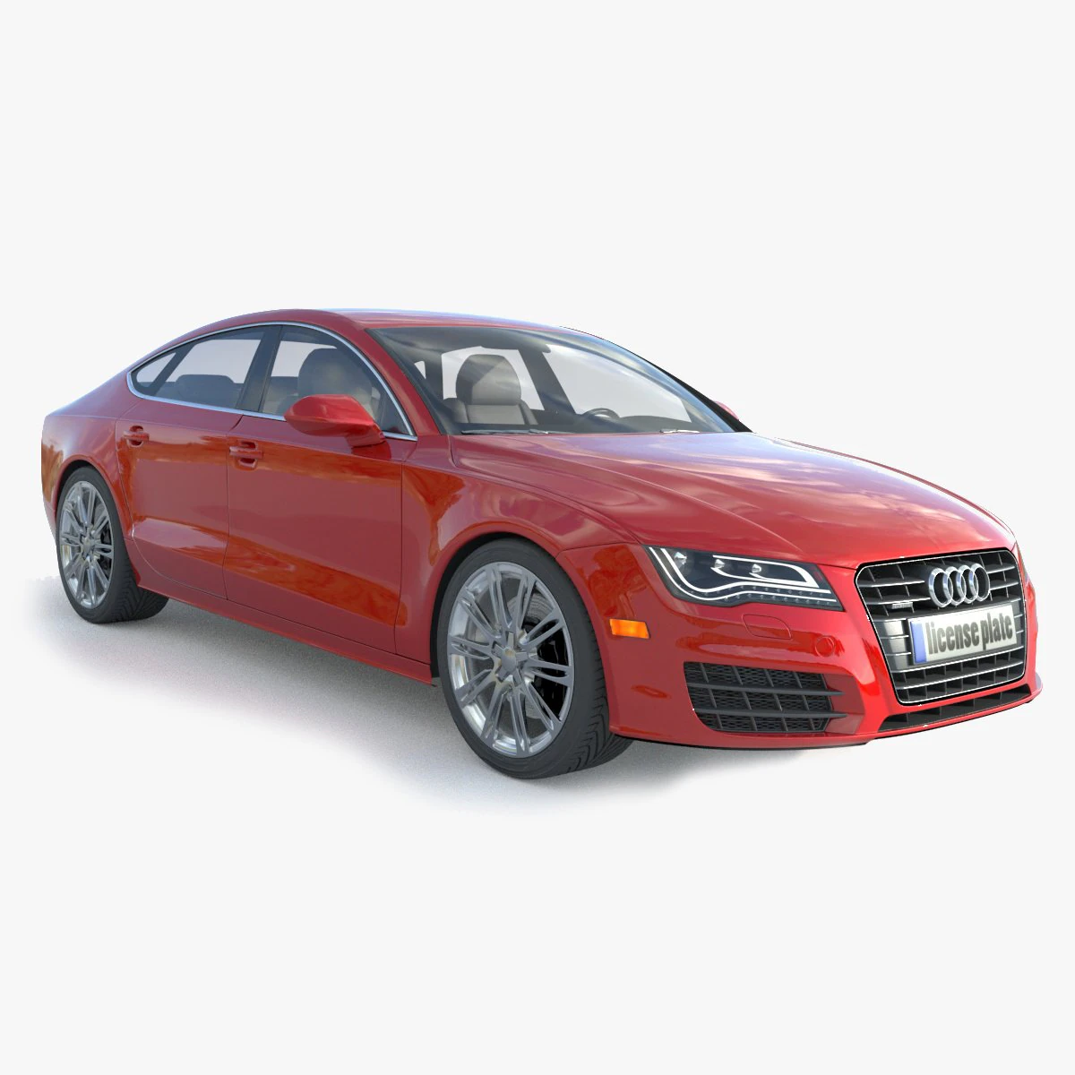 Audi A7 Sportback 30 TDI quattro 3D Model .c4d .max .obj .3ds .fbx .stl .blend 
