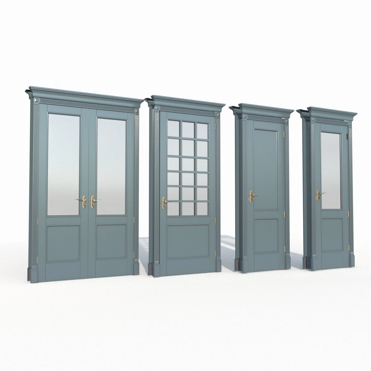 Doors interior 02 3D Model .c4d .max .obj .3ds .fbx .stl .blend