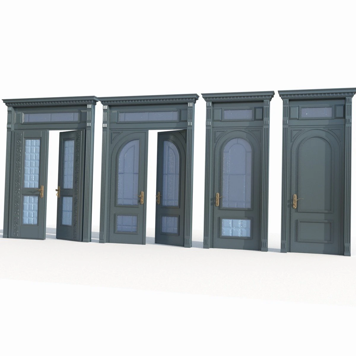 Doors interior 04 3D Model .c4d .max .obj .3ds .fbx .stl .blend 