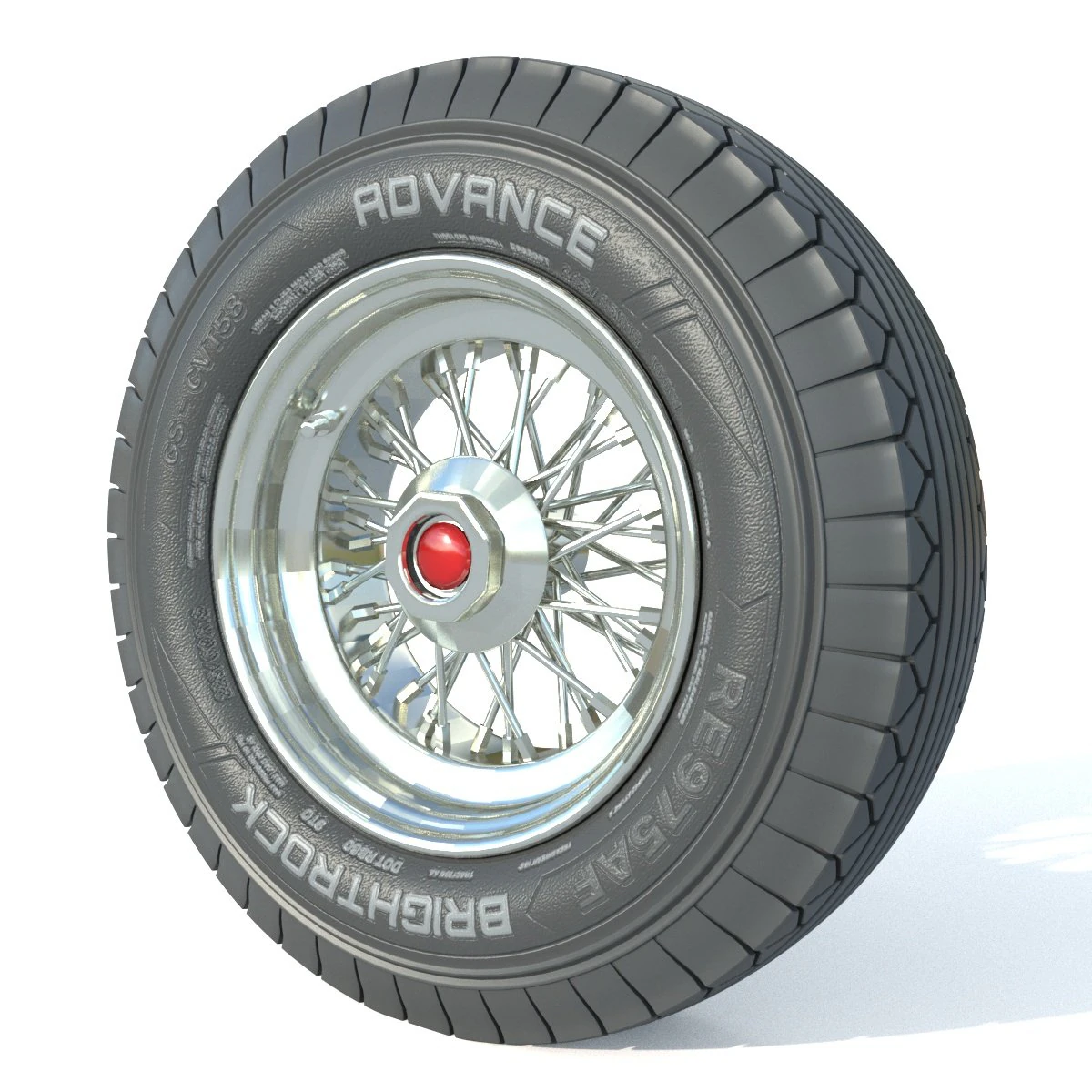 Wheel rim tire 23 3D Model .c4d .max .obj .3ds .fbx .stl .blend