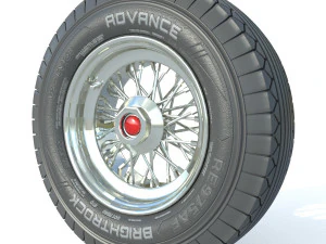 휠 림 타이어 23 3D 모델