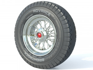 Wheel rim tire 23 3D Модель