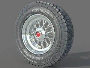 Wheel rim tire 23 3D Model