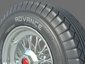 Wheel rim tire 23 3D Model