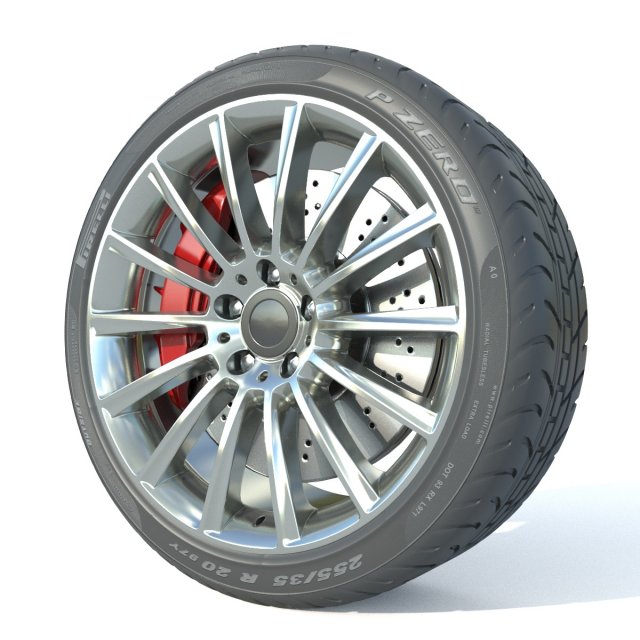 Wheel rim tire 24 Modelo 3D .c4d .max .obj .3ds .fbx .stl .blend 