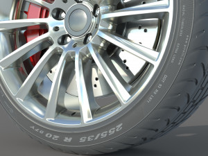 Wheel rim tire 24 Modelo 3D