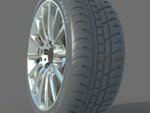 Wheel rim tire 24 Modelo 3D