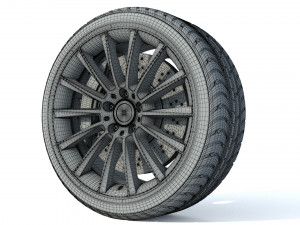 Wheel rim tire 24 Modelo 3D