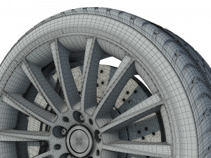 Wheel rim tire 24 Modelo 3D